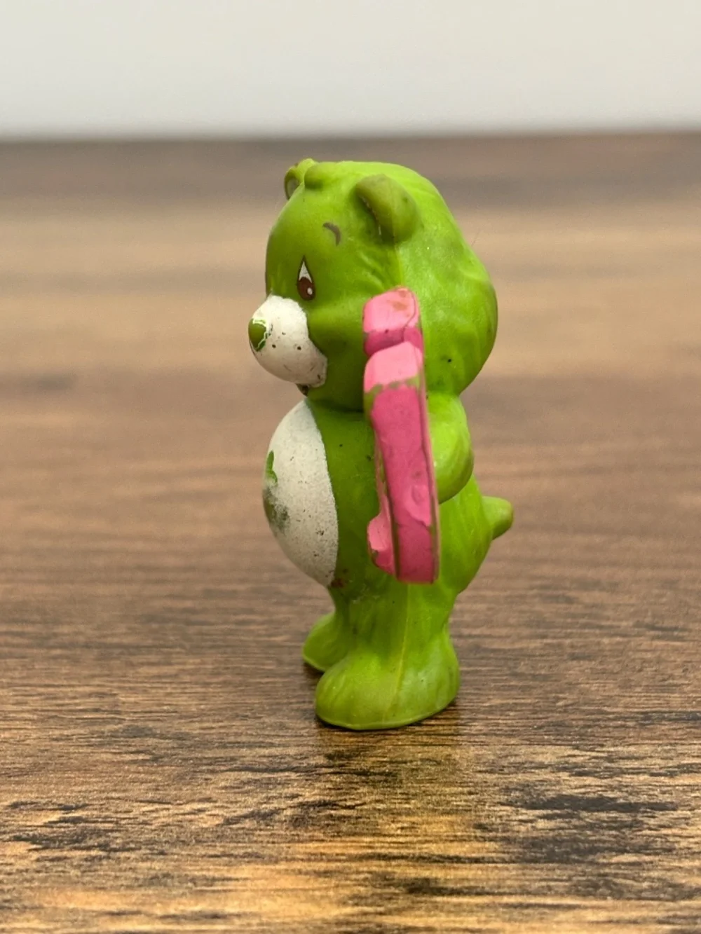 VINTAGE 1983 Kenner Care Bears | Good Luck Bear Pink Horseshoe Toy Figure Topper